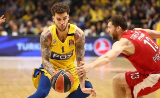 "Maccabi" įveikė "Olympiacos" ir veržiasi į kovą dėl atkrintamųjų